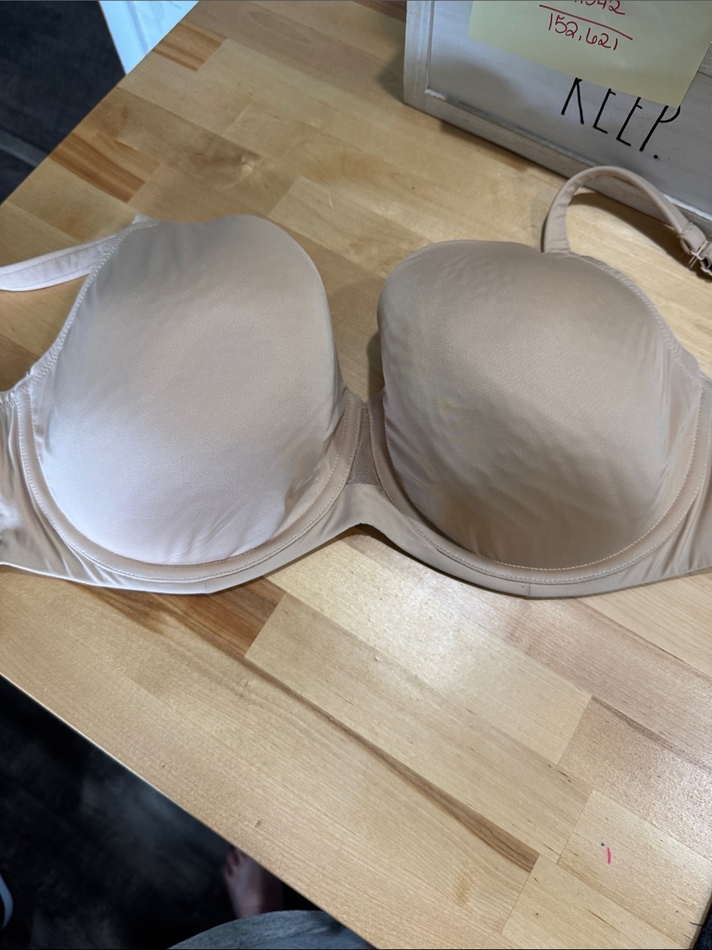 Cacique Beige Strapless Smooth T-Shirt Bra